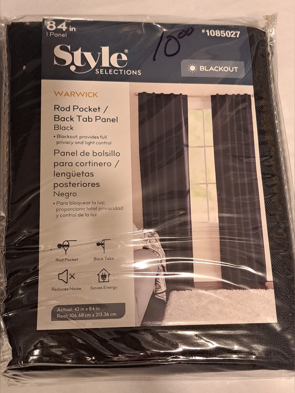 Blackout Curtain Panels Bundle Black New